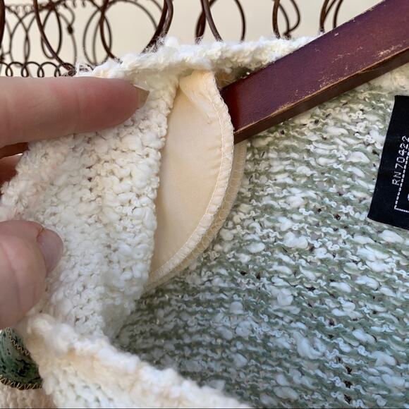 Vintage 90s rose appliqué chunky sweater - Picture 6 of 7